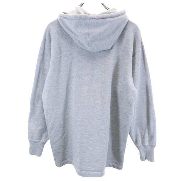 Champion チャンピオン 長袖 スウェットパーカー M グレー系 ロゴ刺繍 プルオーバー トレーナー メンズ