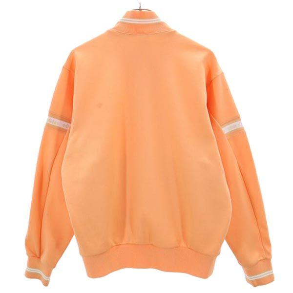 adidas アディダス 80s ヴィンテージ デサント製 トレフォイルロゴ ジップジャケット S オレンジ系 メンズ
