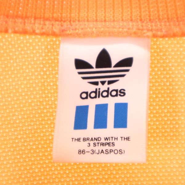 adidas アディダス 80s ヴィンテージ デサント製 トレフォイルロゴ ジップジャケット S オレンジ系 メンズ