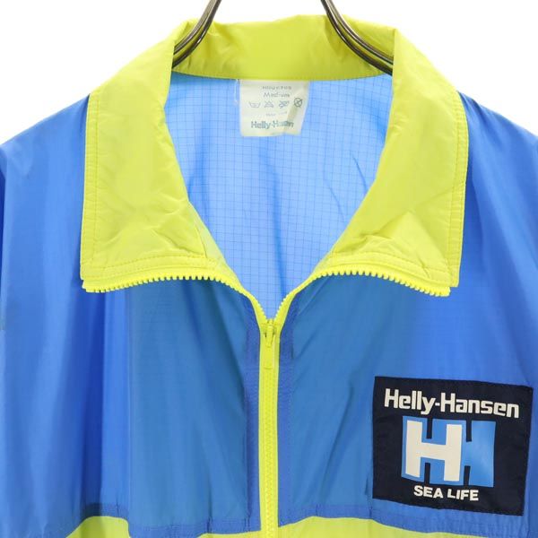 HELLY HANSEN ヘリーハンセン 80s ヴィンテージ 長袖 ナイロンジャケット M 青×黄×緑 メンズ