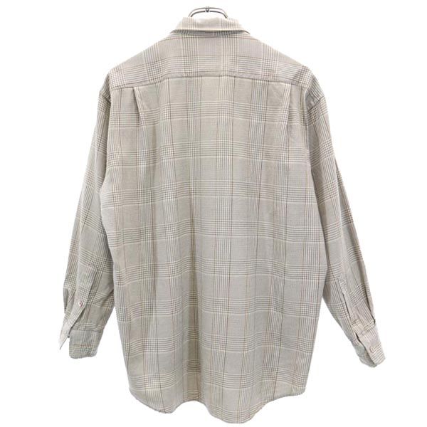 Burberrys バーバリーズ 90s ヴィンテージ ウールブレンド グレンチェック 長袖 シャツ L グレー系 メンズ
