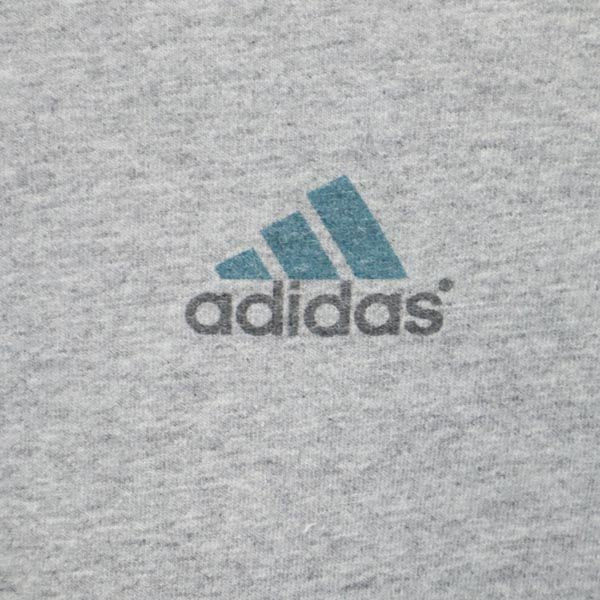 adidas アディダス 90s USA製 オールド ロゴプリント 半袖 Tシャツ S グレー メンズ