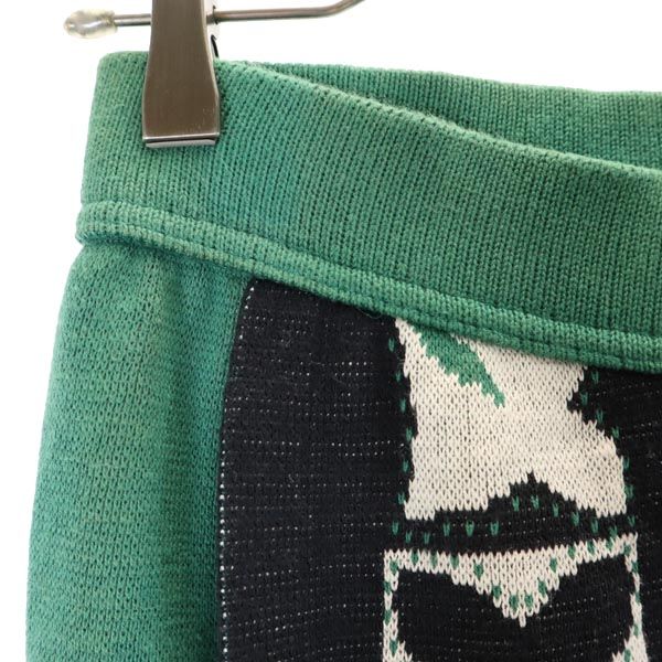 millesimes ノーカラージャケット 上下 セットアップ グリーン系 ラップスカート レディース