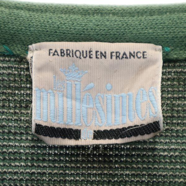 millesimes ノーカラージャケット 上下 セットアップ グリーン系 ラップスカート レディース