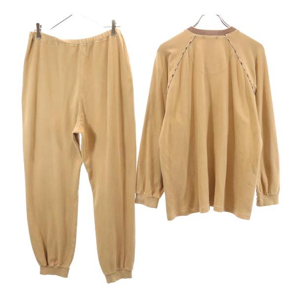 DAKS ダックス 日本製 長袖 ルームウェア 上下 セットアップ L ブラウン系 トレーナー ロングパンツ メンズ