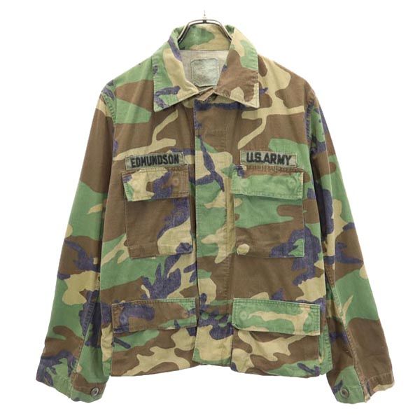 US ARMY アメリカ軍 80s BDU ウッドランドカモ カモフラ 長袖 ミリタリージャケット S カーキ系 メンズ