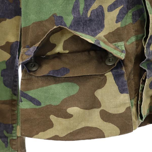 US ARMY アメリカ軍 80s BDU ウッドランドカモ カモフラ 長袖 ミリタリージャケット S カーキ系 メンズ