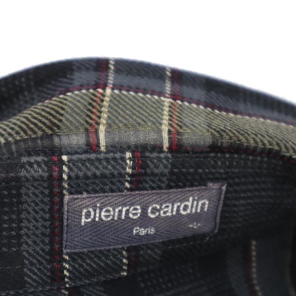 Pierre Cardin ピエールカルダン カシミヤブレンド ウール チェック柄 長袖 シャツ L メンズ