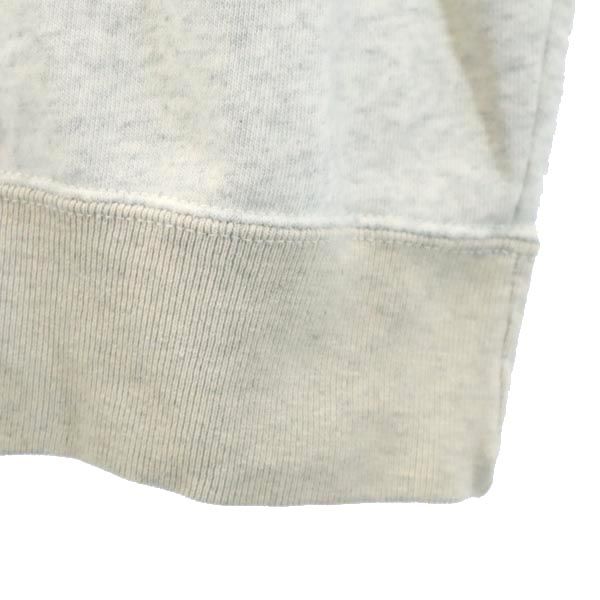 Champion チャンピオン ロゴプリント 長袖 スウェット M ライトグレー×アイボリー メンズ