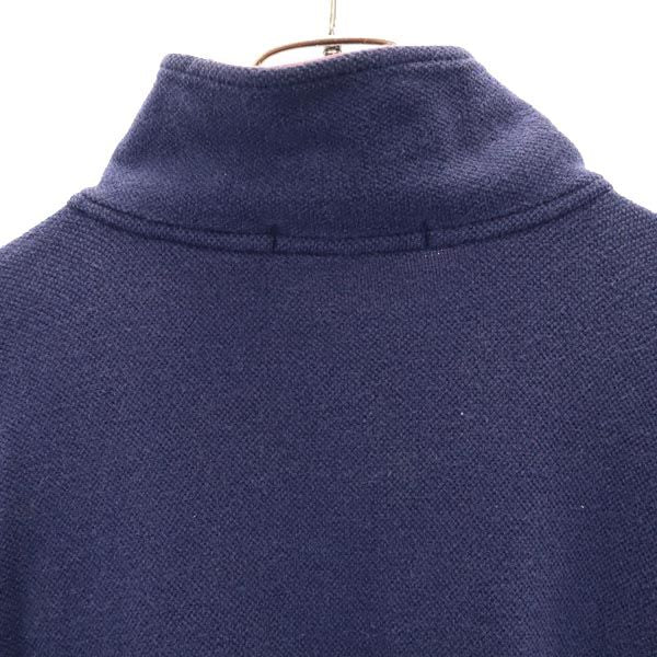 NAUTICA ノーティカ 長袖 ハーフジップ トレーナー M ネイビー×ホワイト メンズ