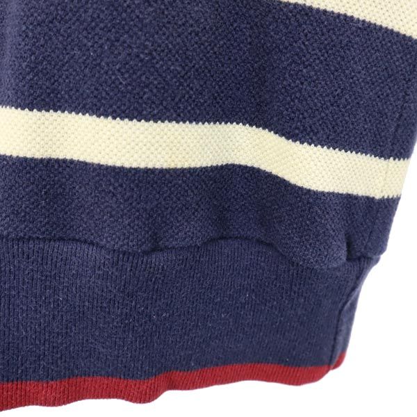 NAUTICA ノーティカ 長袖 ハーフジップ トレーナー M ネイビー×ホワイト メンズ