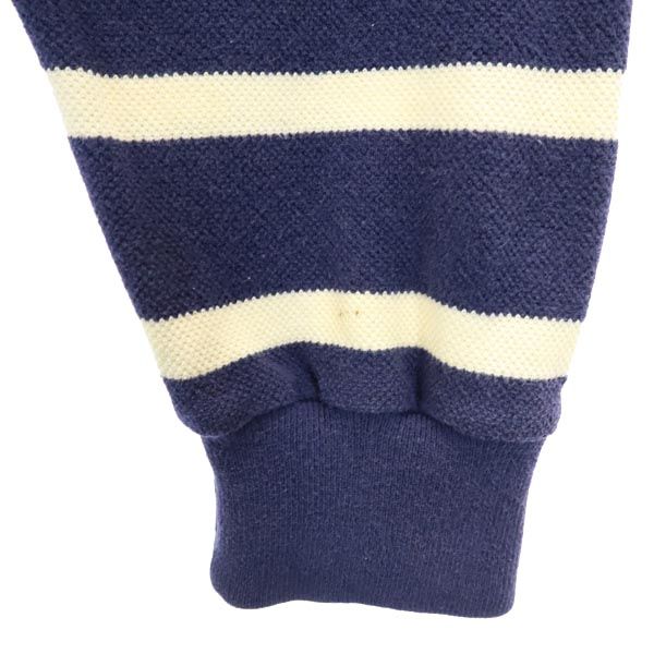 NAUTICA ノーティカ 長袖 ハーフジップ トレーナー M ネイビー×ホワイト メンズ