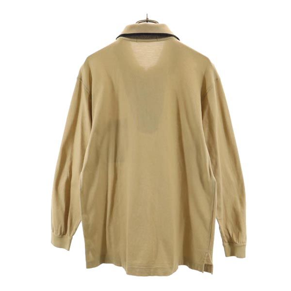 LANCEL ランセル 日本製 長袖 ポロシャツ M ベージュ メンズ