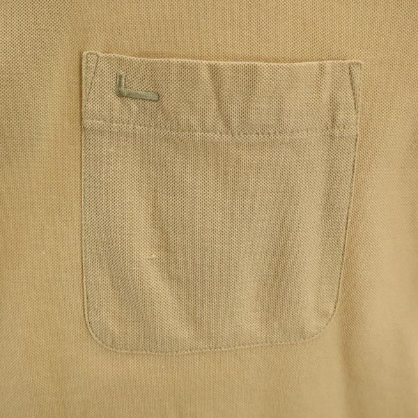 LANCEL ランセル 日本製 長袖 ポロシャツ M ベージュ メンズ