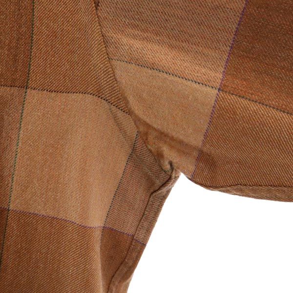 ダックス チェック柄 長袖 シャツ L ブラウン系 DAKS メンズ