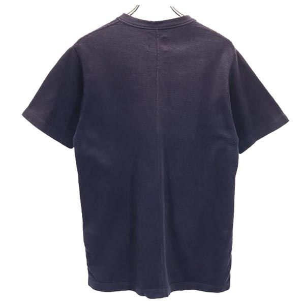 snowpeak スノーピーク 日本製 アウトドア 半袖 ヘンリーネック Tシャツ L ネイビー系 レディース