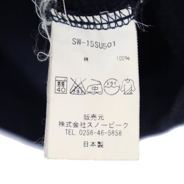 snowpeak スノーピーク 日本製 アウトドア 半袖 ヘンリーネック Tシャツ L ネイビー系 レディース