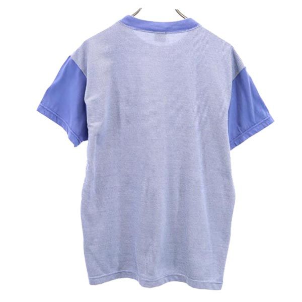 adidas アディダス 90s 日本製 半袖 Tシャツ S-M ブルー系 メンズ