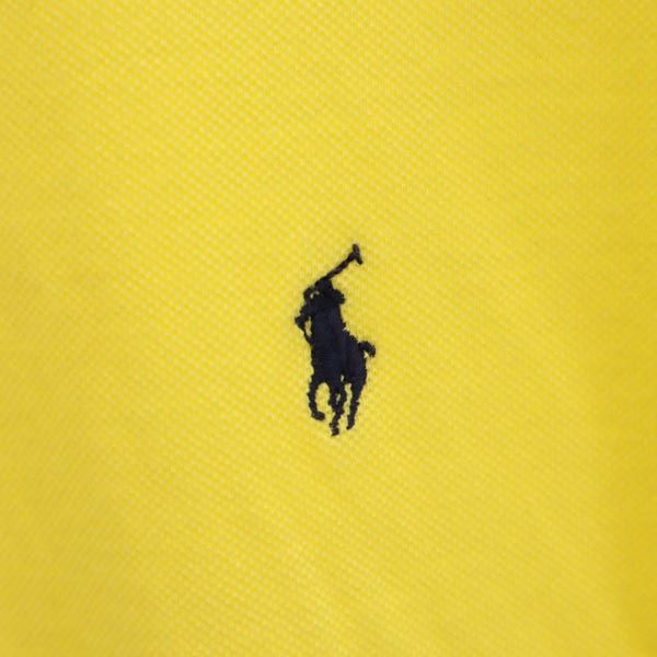 ポロバイラルフローレン ワンポイント刺繍 半袖 ポロシャツ M 黄 Polo by Ralph Lauren 鹿の子 メンズ