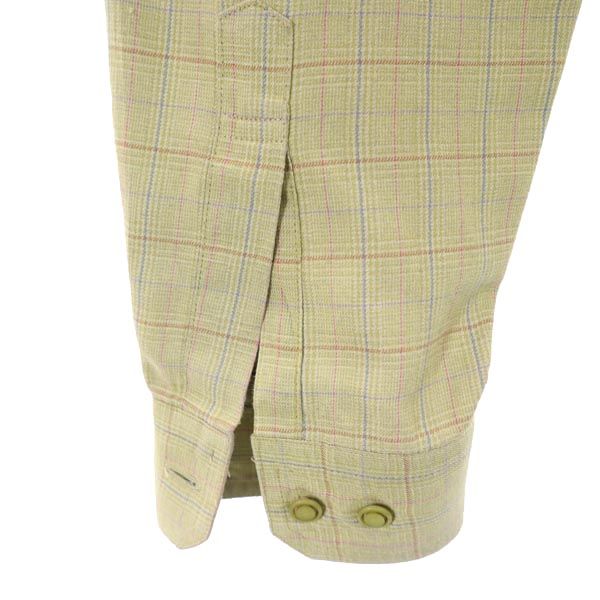 ダンヒル チェック柄 長袖 シャツ M カーキ系 Dunhill メンズ