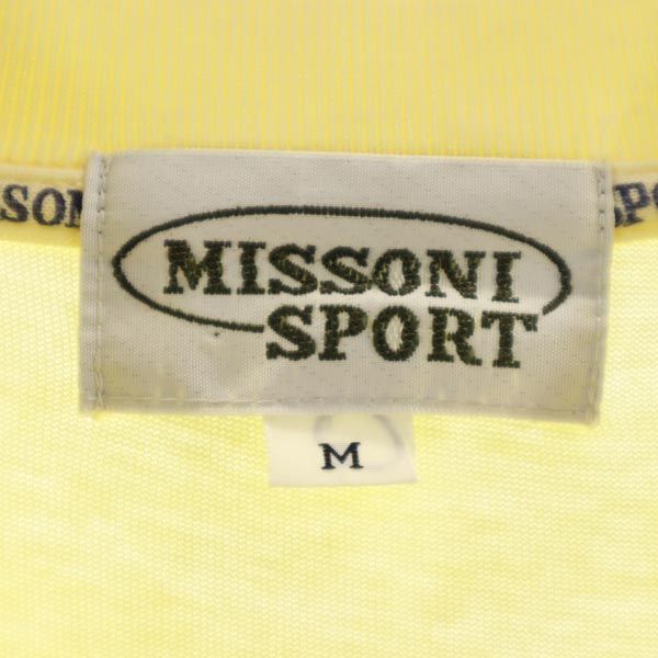 MISSONI SPORT ミッソーニ スポーツ ロゴ 刺繍 半袖 Tシャツ M 黄 メンズ