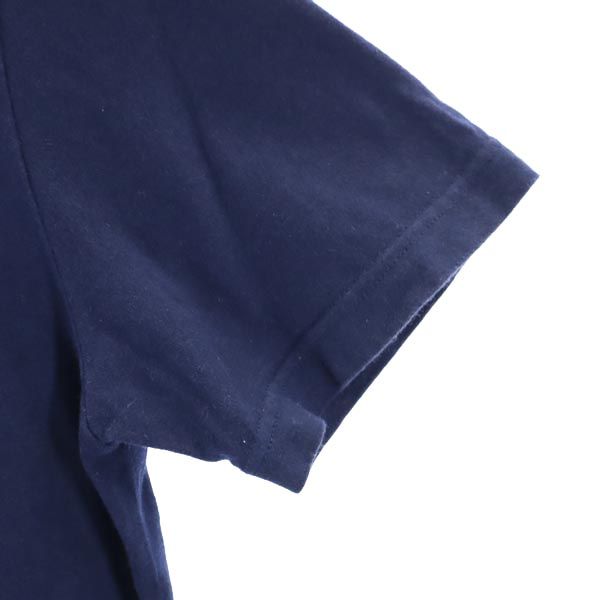 LACOSTE ラコステ 日本製 ロゴ刺繍 半袖 Tシャツ S ネイビー メンズ