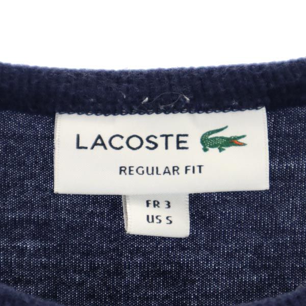 LACOSTE ラコステ 日本製 ロゴ刺繍 半袖 Tシャツ S ネイビー メンズ