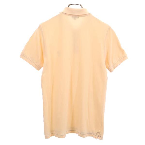 Paul Smith JEANS ポールスミスジーンズ ワンポイント刺繍 半袖 ポロシャツ M ベージュ系 鹿の子 メンズ