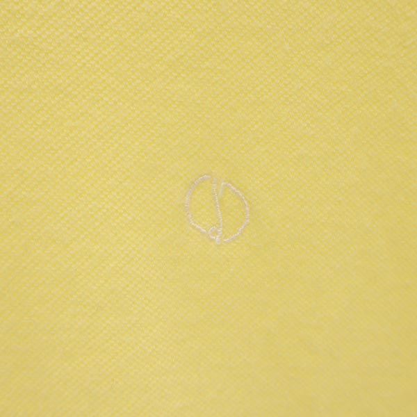 Dunhill ダンヒル ロゴ刺繍 半袖 ポロシャツ S イエロー 鹿の子 メンズ