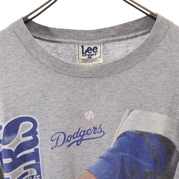 Lee SPORT リー スポーツ ロサンゼルスドジャース 半袖 Tシャツ L グレー メジャーリーグ 野球 メンズ