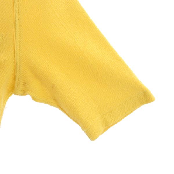 YVES SAINT LAURENT イヴサンローラン ワンポイント刺繍 半袖 Tシャツ L イエロー系 メンズ