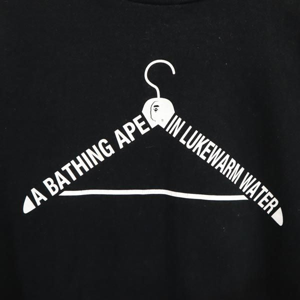A BATHING APE アベイシングエイプ 日本製 ロゴプリント 半袖 Tシャツ L ブラック系 メンズ