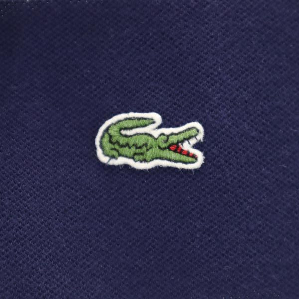 LACOSTE ラコステ ボーダー柄 半袖 ポロシャツ 12 紺×白 鹿の子 キッズ