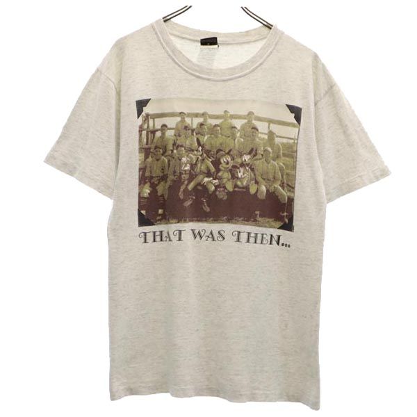 ミッキーアンリミテッド 90s オールド ミッキーマウス 半袖 Tシャツ M グレー系 メンズ