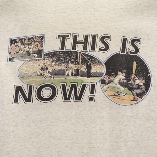 ミッキーアンリミテッド 90s オールド ミッキーマウス 半袖 Tシャツ M グレー系 メンズ