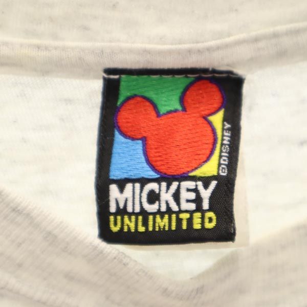 ミッキーアンリミテッド 90s オールド ミッキーマウス 半袖 Tシャツ M グレー系 メンズ