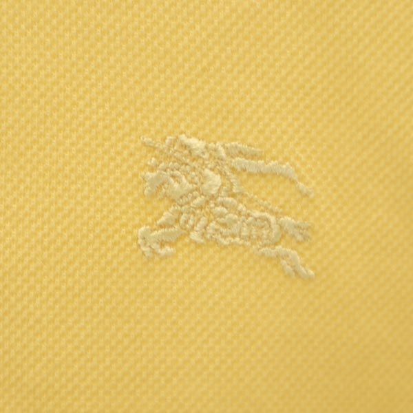 Burberrys バーバリーズ 90s オールド ワンポイント刺繍 半袖 ポロシャツ M 黄 鹿の子 レディース