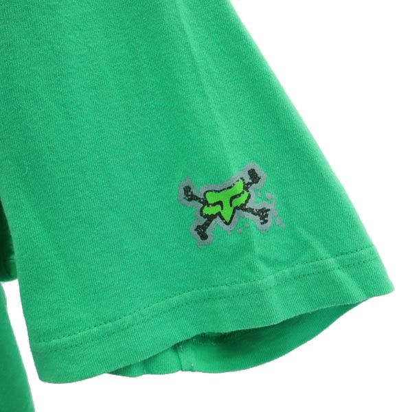 FOX RACING フォックスレーシング ロゴ プリント 半袖 Tシャツ L 緑 メンズ