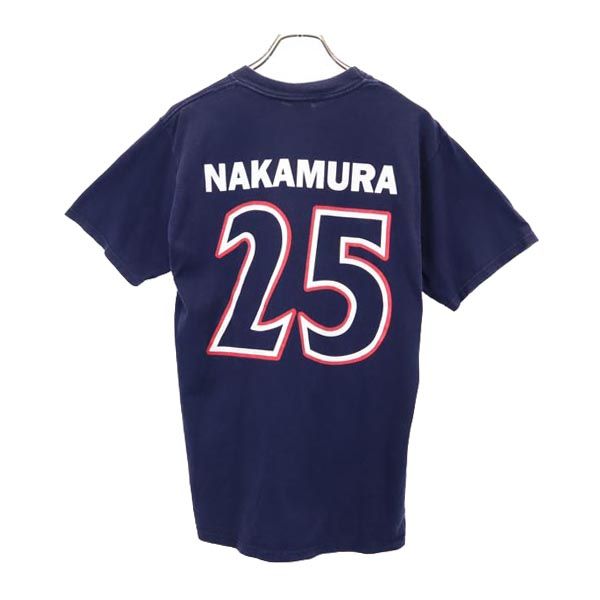 JERZEES ジャージーズ 90s オールド USA製 横浜マリノス 背番号25 村上選手 半袖 サッカー 中村 Tシャツ M 紺 メンズ