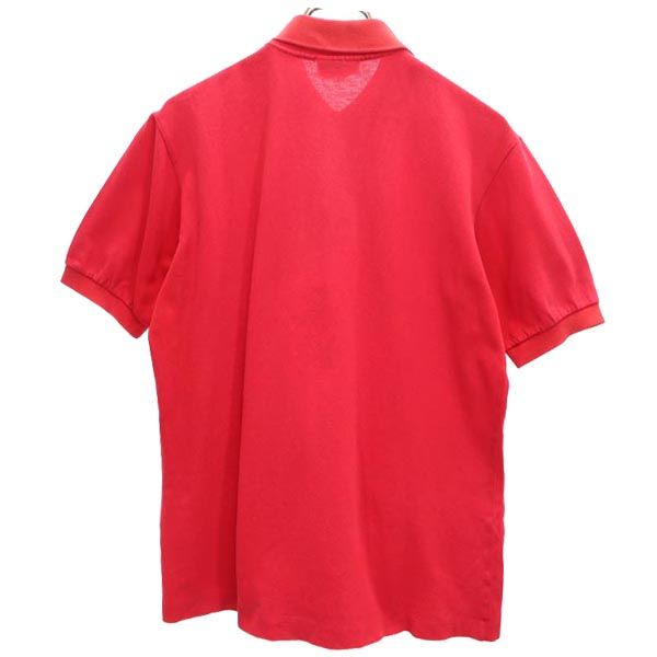 LACOSTE ラコステ ワンポイント 半袖 ポロシャツ 赤 メンズ