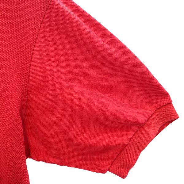 LACOSTE ラコステ ワンポイント 半袖 ポロシャツ 赤 メンズ