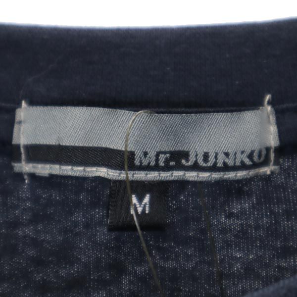 未使用 Mr.JUNK ミスタージュンコ プリント 半袖 Tシャツ M ネイビー クルーネック メンズ