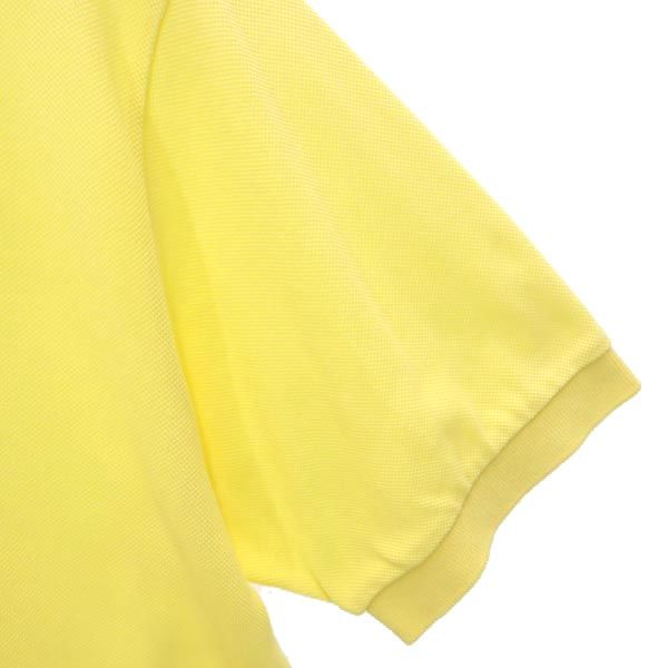 ダックス 日本製 ロゴ刺繍 ゴルフ 半袖 ポロシャツ 4 イエロー DAKS 鹿の子 メンズ