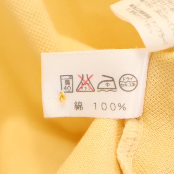 ダックス ロゴ刺繍 ゴルフ 半袖 ポロシャツ L ベージュ系 DAKS 鹿の子 メンズ