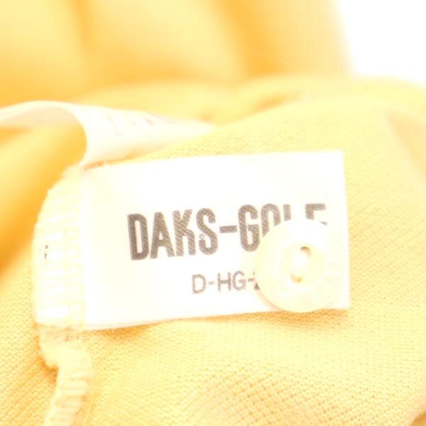 ダックス ロゴ刺繍 ゴルフ 半袖 ポロシャツ L ベージュ系 DAKS 鹿の子 メンズ