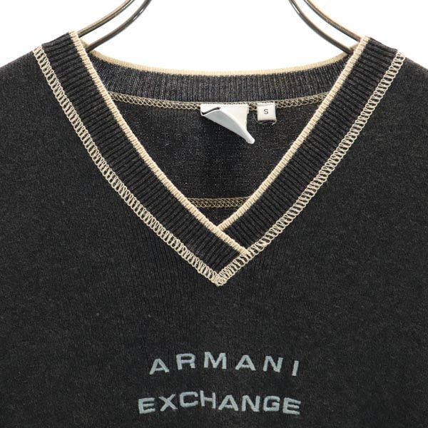 ARMANI EXCHANGE アルマーニエクスチェンジ 半袖 Vネック カットソー S グレー シャツ レディース