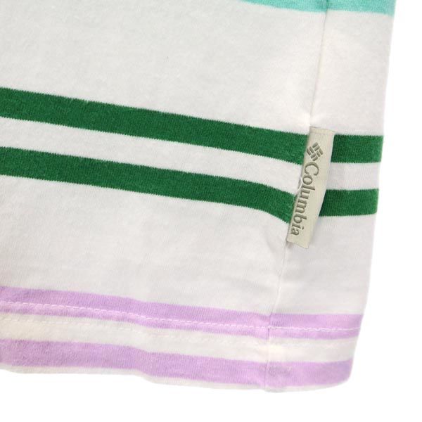 Columbia コロンビア ボーダー柄 半袖 Tシャツ M アウトドア メンズ