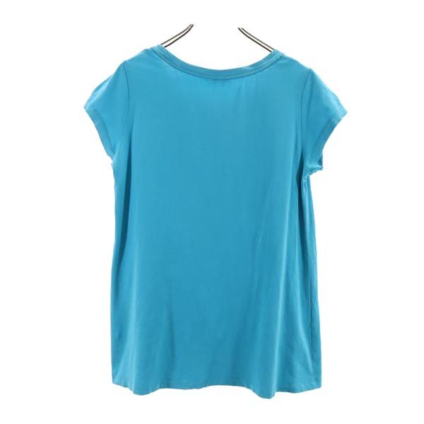 marimekko マリメッコ 半袖 Aライン Tシャツ M 水色系 フレンチスリーブ レディース