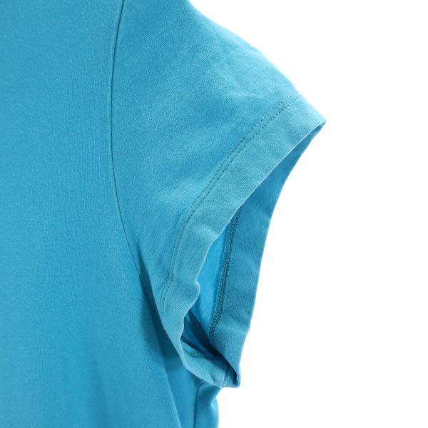 marimekko マリメッコ 半袖 Aライン Tシャツ M 水色系 フレンチスリーブ レディース