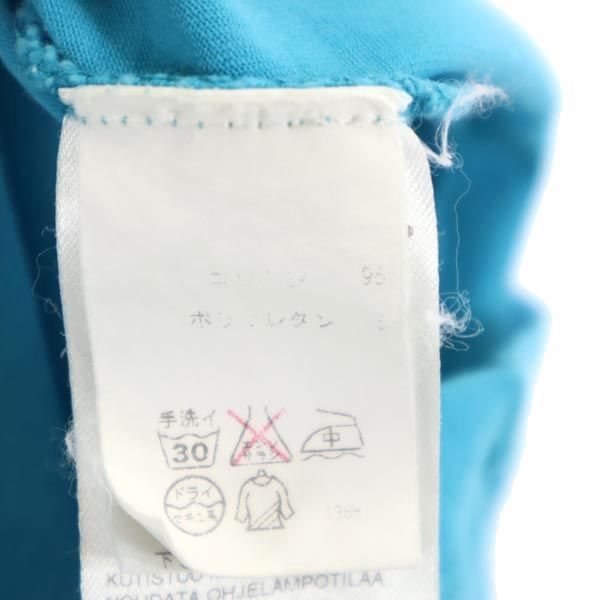 marimekko マリメッコ 半袖 Aライン Tシャツ M 水色系 フレンチスリーブ レディース